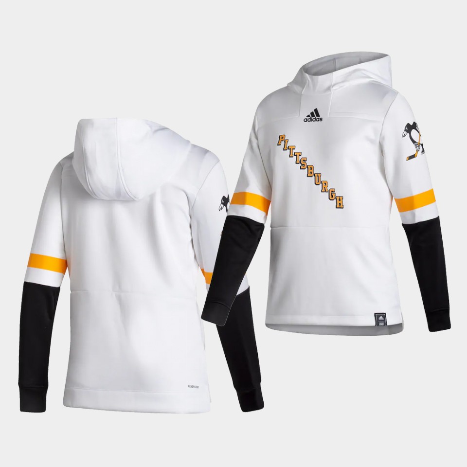 Men Pittsburgh Penguins Blank White  NHL 2021 Adidas Pullover Hoodie Jersey->pittsburgh penguins->NHL Jersey
